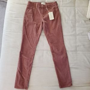Universal Thread Berry Red Mauve Corduroy High Rise Skinny Pants 00 24
